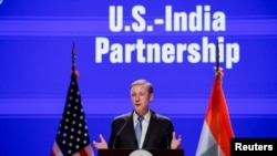 Jake Sullivan, Penasihat Keamanan Nasional Amerika Serikat, dalam sebuah acara di Institut Teknologi India di New Delhi, India, 6 Januari 2025. (Anushree Fadnavis/REUTERS)