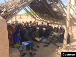 Most community-based schools in Afghanistan are in makeshift tents or mosques. (Photo courtesy of Matiullah Wesa)