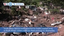 VOA60 Africa - Rescue teams search for bodies washed away in South Africa’s devasting floods