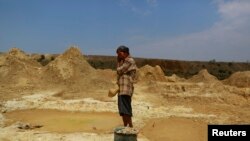 copper mining dump in Sarlingyi township at Sagaing division