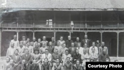 A group of Uyghurs who succeeded in escaping at the time of the communist Chinese invasion and who took refuge in Kashmir, India. (Summer, 1950)