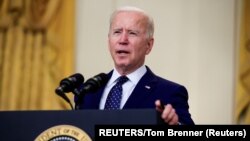 USA, Washington, U.S. President Joe Biden delivers remarks on Russia in the East Room at the White HouseU.S. President Joe Biden delivers remarks on Russia in the East Room at the White House