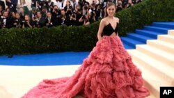 Laura Osnes attends The Metropolitan Museum of Art's Costume Institute benefit gala celebrating the opening of the Rei Kawakubo/Comme des Garçons: Art of the In-Between exhibition on May 1, 2017, in New York. 