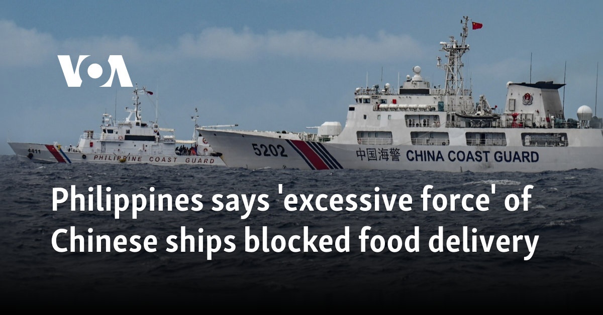 Philippines: “Excessive force” of Chinese ships blocked food deliveries