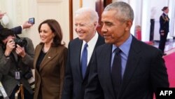 Barack Obama, Joe Biden û Kamala Harris