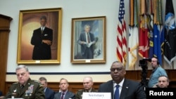 Defense Sec Austin and Joint Chiefs Chairman Milley testify before a House Armed Services Committee hearing