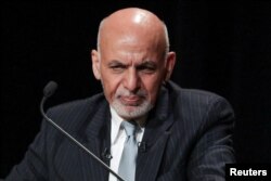 FILE - Afghanistan's President Ashraf Ghani speaks during a panel discussion at Asia Society in New York, Sept. 20, 2017.