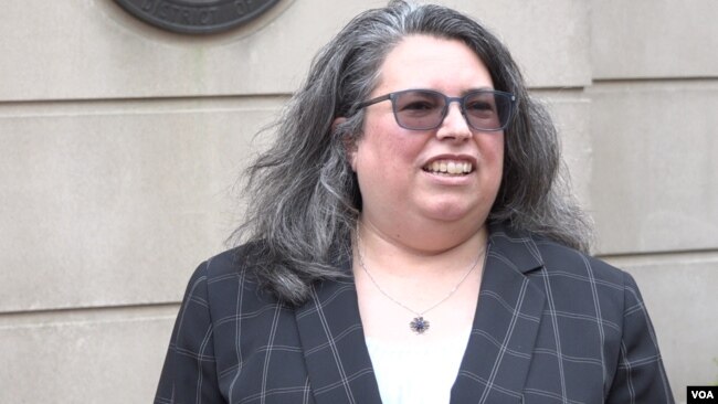 Kathy Roberts, a lawyer with the San Francisco-based Center for Justice and Accountability, told VOA her client and organization were happy with verdict, May 21, 2019, in Alexandria, Va.