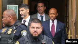 New York City Mayor Eric Adams arrives at federal court in New York