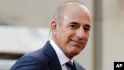 In this April 21, 2016, file photo, Matt Lauer, co-host of the NBC "Today" television program, appears on set in Rockefeller Plaza, in New York. NBC News announced Wednesday, Nov. 29, 2017, that Lauer was fired for "inappropriate sexual behavior." (AP)