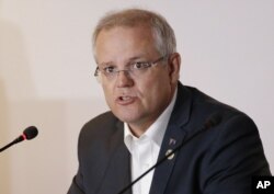 FILE - PM Australia Scott Morrison katakan penembakan massal ini tidak terkait dengan terorisme.