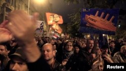 Hiljade Madjara učestvovale su u protestu zbog korupcije u Budimpešti 9. novembra 2014.