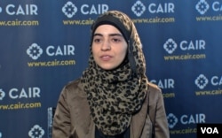 Amineh Safi, the government affairs coordinator for CAIR. (VOA photo).