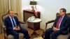 دیوید ساترفیلد از دیپلمات های ارشد آمریکا (راست) و جبران باسیل وزیر خارجه لبنان - بیروت ۷ فوریه ۲۰۱۸