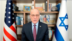 以色列驻美国大使迈克尔·莱特在位于华盛顿的以色列驻美大使馆接受美国之音采访。(2026年3月6日)