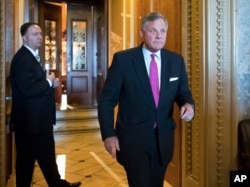 Senate Select Committee on Intelligence Chairman Richard Burr, R-N.C., leaves the chamber after a vote on Capitol Hill in Washington, May 10, 2017.