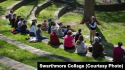 A Committee on Diversity and Inclusion meeting in the Scott Ampitheater at Swarthmore College, in Swarthmore, Pennsylvania, April 15, 2016. (Photo: Laurence Kesterson / Swarthmore College) 