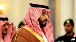 FILE - Saudi Deputy Crown Prince Mohammed bin Salman, shown at a summit of Arab and Latin American leaders in Riyadh in November 2015, has said the Saudi-established Islamic alliance will coordinate mutual anti-terrorism assistance across the Islamic world.