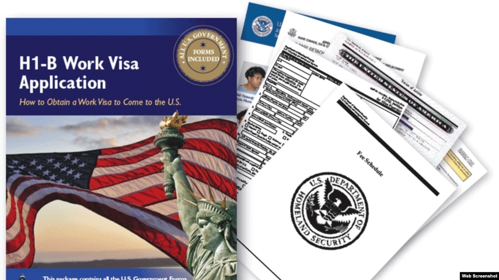 Đơn xin visa H-1B của Sở Di trú và Nhập tịch Hoa Kỳ. 