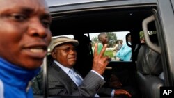 La candidat de l'opposition Etienne Tshisekedi à Kinshasa le 28 novembre 2014.