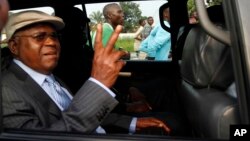 L'homme politique Etienne Tshisekedi se rend à Kinshasa, en RDC, le 28 novembre 2014.