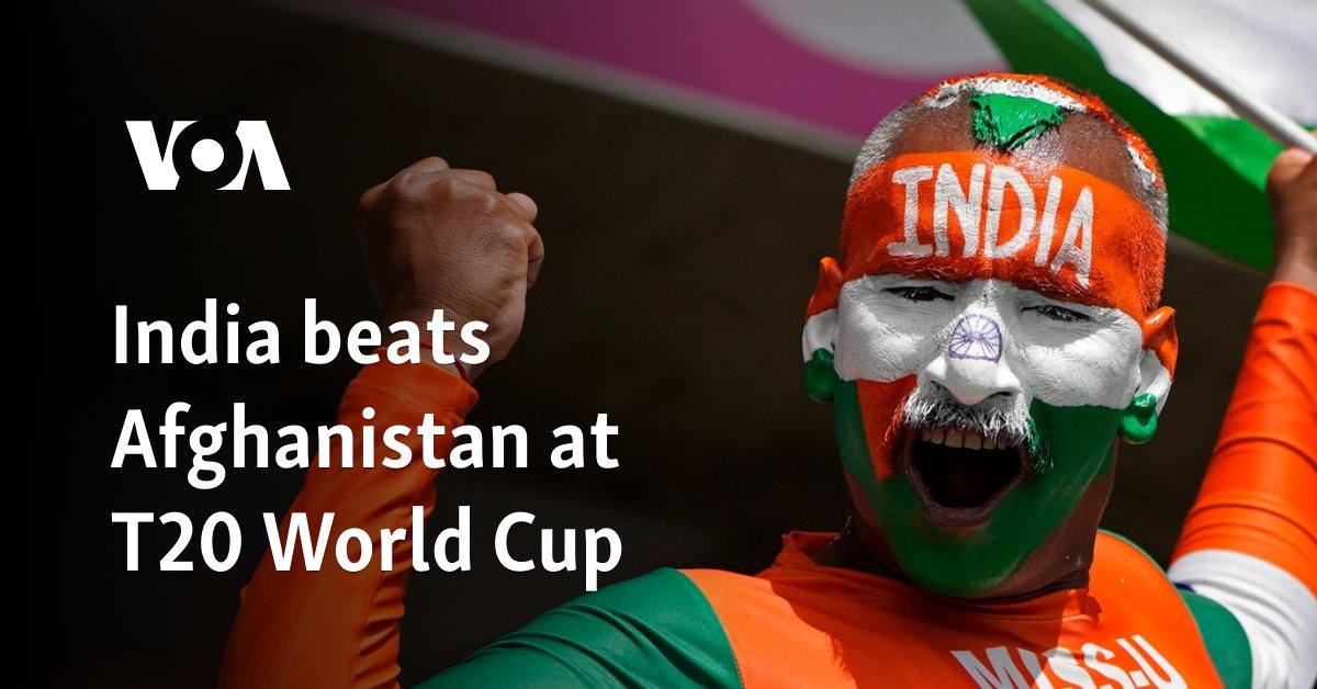 India beats Afghanistan at T20 World Cup