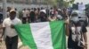 Manifestation "End SARS" contre la brutalité policière à Abuja, en 2020.