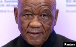 FILE - Lesotho's Prime Minister Thomas Thabane attends a European Union-Africa summit in Brussels, Apr. 2, 2014.