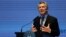 Argentina's President Mauricio Macri gestures as he speaks during a ceremony to announce economic measures at the Kirchner Cultural Center in Buenos Aires, Argentina, Oct. 30, 2017. 
