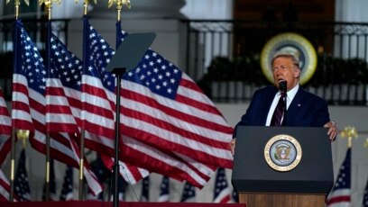 Tổng thống Trump phát biểu tại hội nghị RNC ở Washington, tháng 8/2020 (ảnh tư liệu).