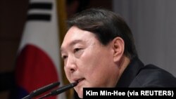 윤석열 한국 국민의힘 대선 후보 (자료사진)