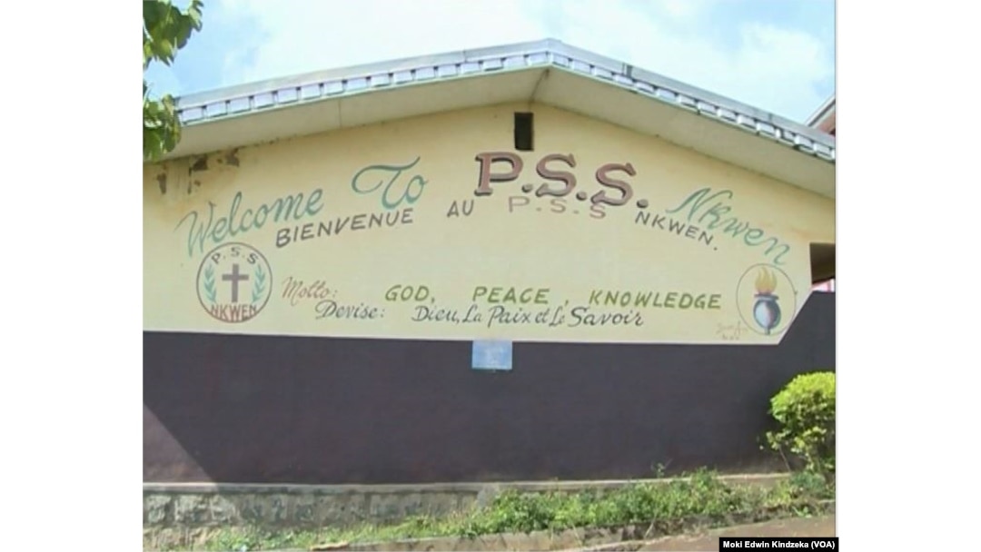 FILE - Students, their principal and school staff were kidnapped from the Presbyterian School of Science and Technology in Bafut, near Bamenda, Cameroon, Nov. 5, 2018.