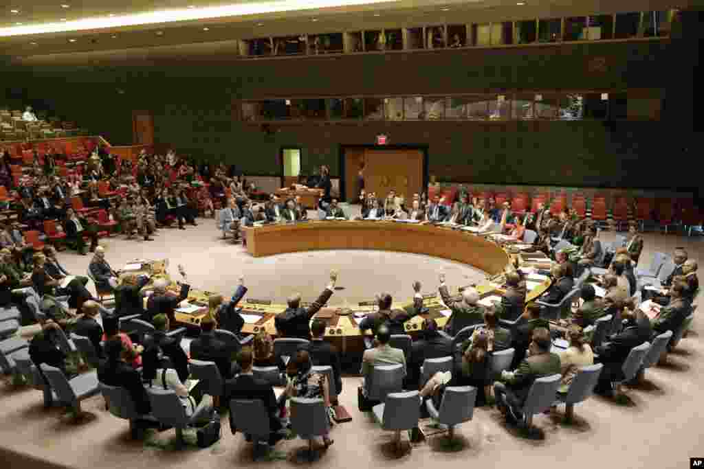 شورای امنیت سازمان ملل متحد قطعنامه&zwnj;ای را به اتفاق آرا به تصویب رساند و هر پانزده عضو شورا به آن رأی مثبت دادند. 