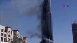 Chưa rõ nguyên nhân cháy khách sạn ở Dubai