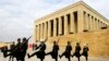 FILE - Soldiers march in front of the mausoleum of Mustafa Kemal Ataturk, the founder of modern Turkey, in Ankara, Nov. 27, 2014. Recent reports say Islamic State is targeting the site for a terror attack.