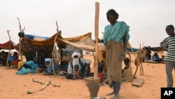 Des réfugiés maliens à Chinegodar, dans l'Ouest du Niger, le 4 février 2012