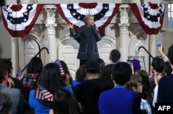 Democratic presidential candidate former Secretary of State Hillary Clinton speaks during a "Get Out The Vote" event at the Old South Meeting Hall in Boston, Mass., Feb. 29, 2016.