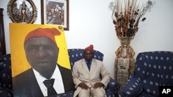 Guinea-Bissau presidential candidate Kumba Yala poses in his residence, Bissau, March 17, 2012.