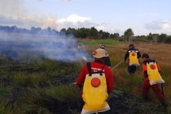 Karhutla terjadi di beberapa lokasi di Jawa Timur seperti Situbondo, Nganjuk, dan Madiun. (Foto: Courtesy/KLHK)