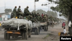 Chegada das tropas governamentais congolesas a cidade de Goma, 03 de Dez 2012. 