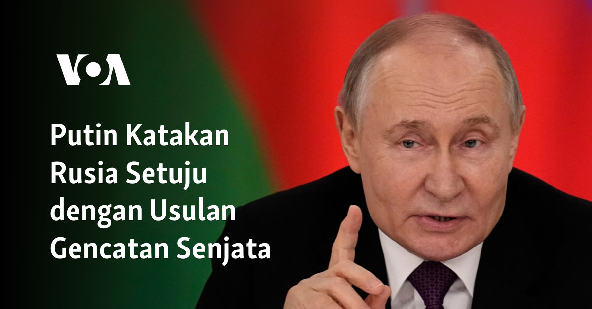 Putin Katakan Rusia Setuju dengan Usulan Gencatan Senjata