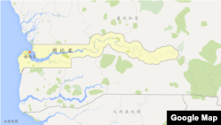 冈比亚地理位置 (谷歌地图)