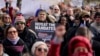 Protesters gather for an anti-vaccine rally in front of the Lincoln Memorial in Washington, Jan. 23, 2022. 