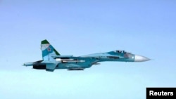 Finland -- A Russian SU-27 fighter violates Finland's airspace near Porvoo, early October 7, 2016