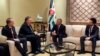 Secretary of State Mike Pompeo, second from left, meets with King Abdullah of Jordan, second from right, Tuesday, Jan. 8, 2019, in Amman, Jordan. 