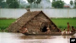 Past flooding in Cambodia. Provincial officials said Friday that flooding has inundated thousands of homes in northeast Cambodia, after heavy rains swelled the Mekong River.