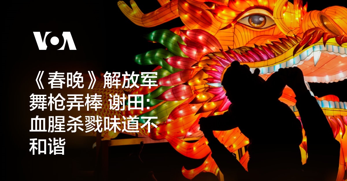 《春晚》解放军舞枪弄棒 谢田: 血腥杀戮味道不和谐