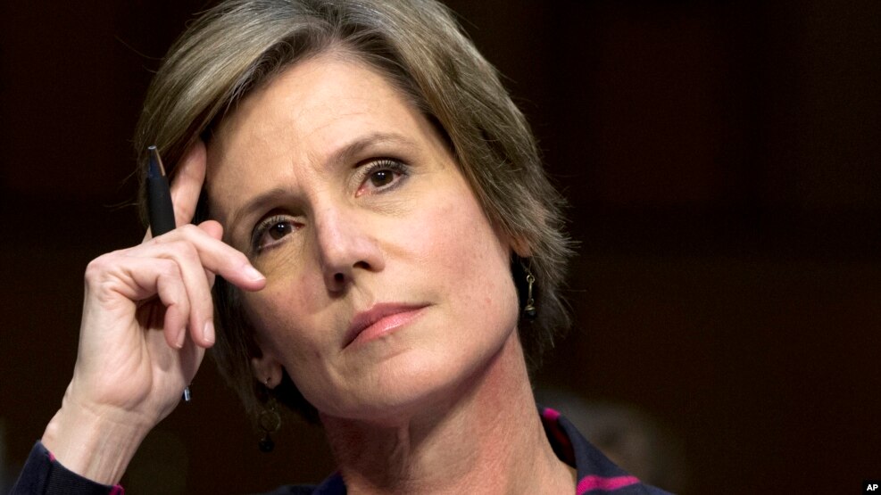 Quyền Bộ trưởng Tư pháp liên bang Sally Yates.