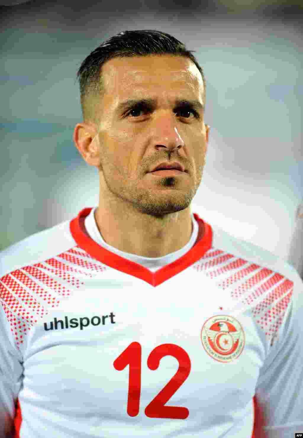 Le défenseur tunisien Ali Maaloul lors d'un match amical entre la Tunisie et le Cameroun le 24 mars 2017 au stade Ben Jannet à Monastir.&nbsp;