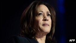 Wakil Presiden AS Kamala Harris hadir dalam sebuah acara di Manassas, Virginia, pada 23 Januari 2024. (Foto: AFP/Saul Loeb)